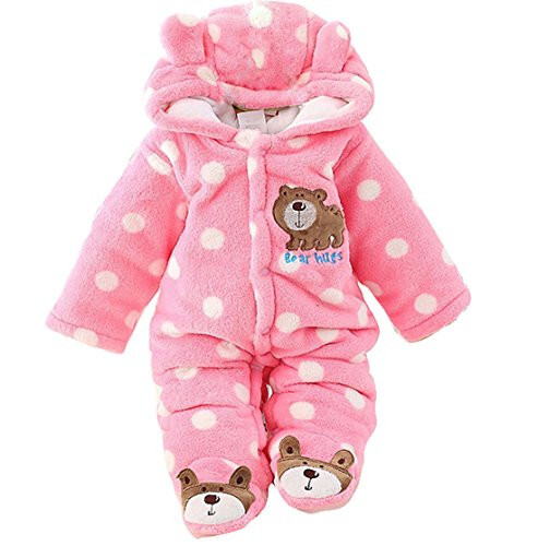 Gaorui Newborn Baby Jumpsuit Outfit Hoody Coat Winter Infant Rompers Toddler Clothing Bodysuit - 1