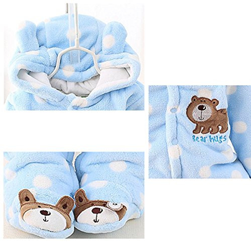 Gaorui Newborn Baby Jumpsuit Outfit Hoody Coat Winter Infant Rompers Toddler Clothing Bodysuit - 2