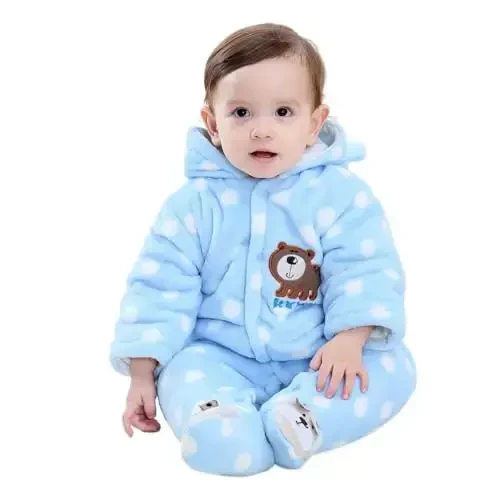 Gaorui Newborn Baby Jumpsuit Outfit Hoody Coat Winter Infant Rompers Toddler Clothing Bodysuit 