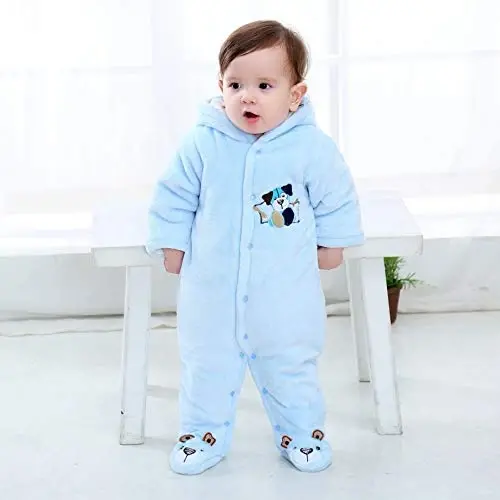 Gaorui Newborn Baby Jumpsuit Outfit Hoody Coat Winter Infant Rompers Toddler Clothing Bodysuit - Gaorui (1)