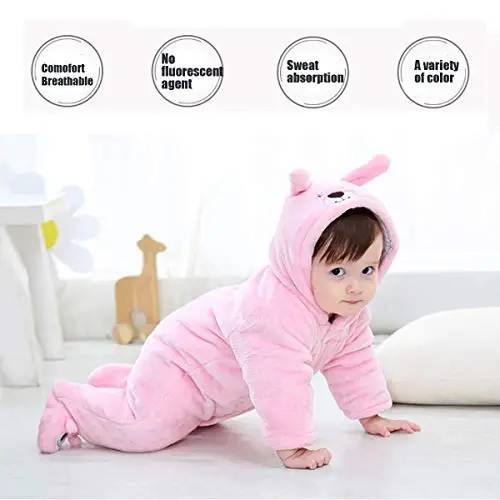 Gaorui Newborn Baby Jumpsuit Outfit Hoody Coat Winter Infant Rompers Toddler Clothing Bodysuit - 5