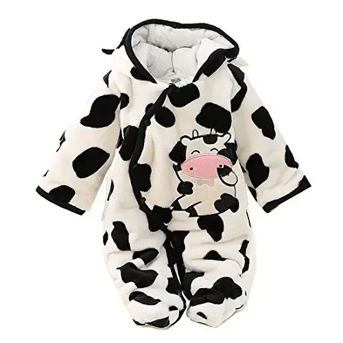 Gaorui Newborn Baby Jumpsuit Outfit Hoody Coat Winter Infant Rompers Toddler Clothing Bodysuit - MODAZONE