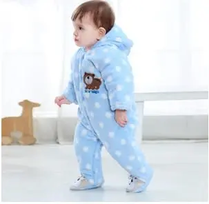 Gaorui Newborn Baby Jumpsuit Outfit Hoody Coat Winter Infant Rompers Toddler Clothing Bodysuit - 5