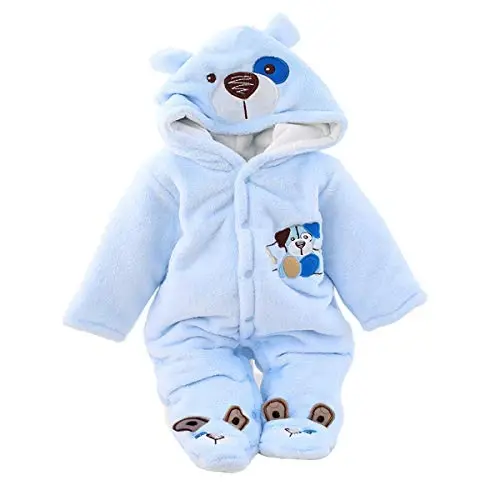 Gaorui Newborn Baby Jumpsuit Outfit Hoody Coat Winter Infant Rompers Toddler Clothing Bodysuit 