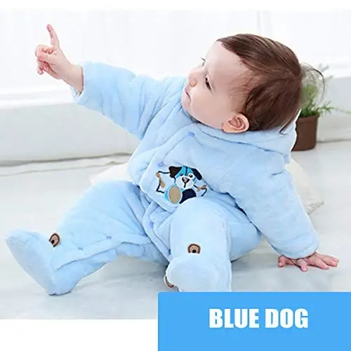 Gaorui Newborn Baby Jumpsuit Outfit Hoody Coat Winter Infant Rompers Toddler Clothing Bodysuit - 5