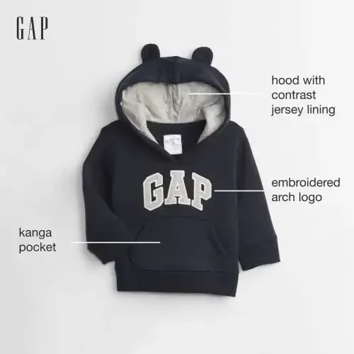 GAP Playtime Favorites Logo Full Zip Hoodie Hooded Sweatshirt - 3