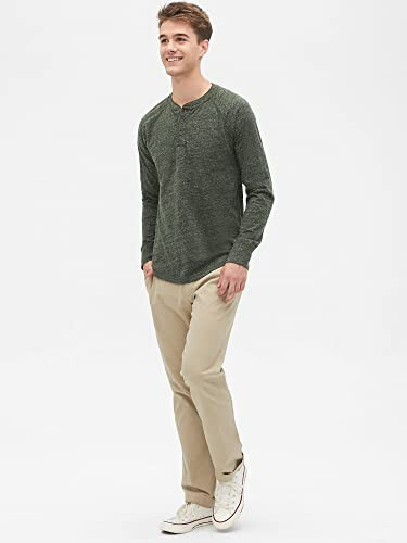 GAP Erkek Essential Düz Kesim Kaki Chino Pantolon - 7