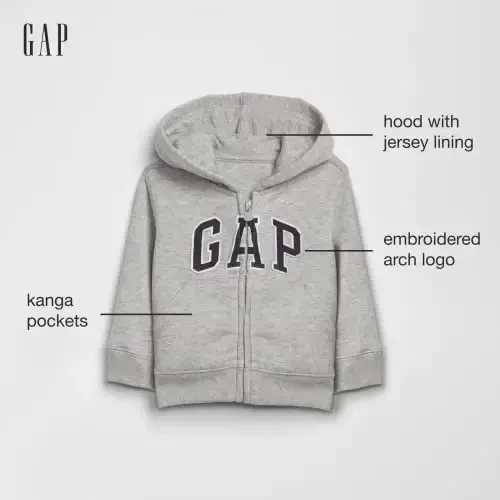 GAP Playtime Favorites Logo Full Zip Hoodie Hooded Sweatshirt - 2