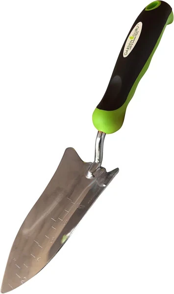 Garden Guru Transplanter Trowel Shovel, Rust Resistant and Stainless Steel with Ergonomic Grip, Perfect Hand Gardening Trowel - 7