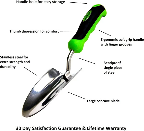 Garden Guru Ultimate Gardening Tool, Super Strong Stainless Steel with Ergonomic Grip for Effortless Weeding, Transplanting, and Digging - 6
