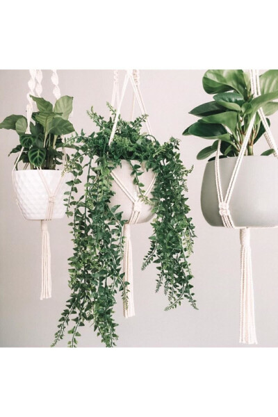 Garden Macrame Plant Hanger 3 Pieces (Garden, Balcony) - 2