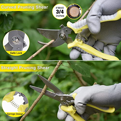 Garden Tool Set, Carsolt 10 Piece Stainless Steel Heavy Duty Gardening Tool Set for Digging Planting Pruning Gardening Kit with Durable Bag Gloves Gift Box Ideal Garden Gifts for Women Men - 4