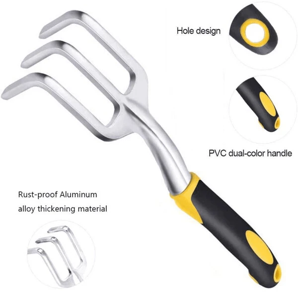 Garden Tools Set 5 Piece Floral Heavy Duty Gardening Tools with Pruning Shears / Hand Trowel / Transplanter / Hand Rake / Gardening Gloves, Delicate Garden Gift - 4