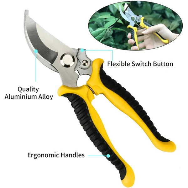 Garden Tools Set 5 Piece Floral Heavy Duty Gardening Tools with Pruning Shears / Hand Trowel / Transplanter / Hand Rake / Gardening Gloves, Delicate Garden Gift - 6