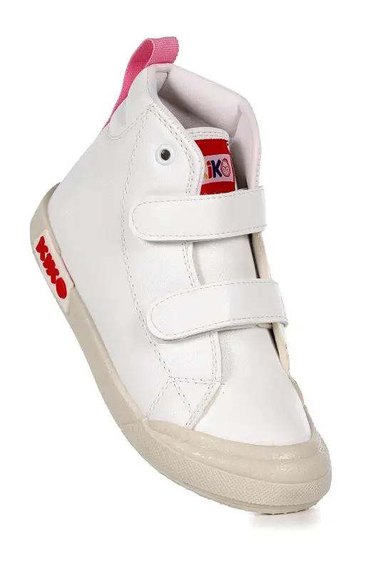 Garf Günlük Cırtlı Kız Bebek Bot Ayakkabı-Beyaz - KIKO KIDS