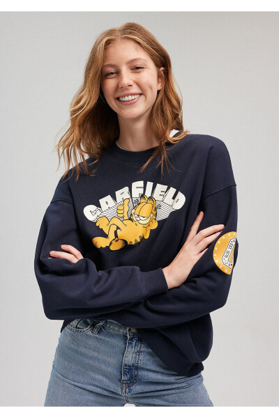 Garfield Baskılı Lacivert Sweatshirt 1S10110-82318 - 15