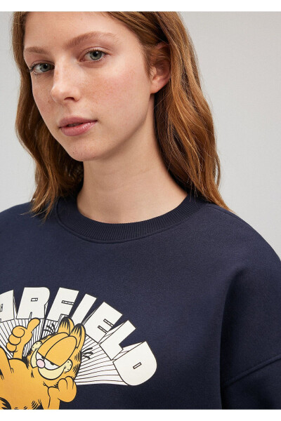 Garfield Baskılı Lacivert Sweatshirt 1S10110-82318 - 6