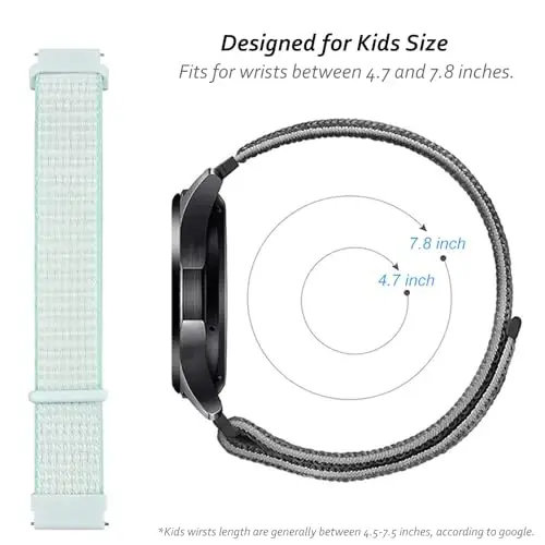 Garmin Bounce bolalar soatiga mos keladigan OWKEY Naylon tasma almashtirish. Kanca va halqa dizayni, bolalar uchun kiyish va echish oson. Nafas oluvchi va yuviladigan. - 2