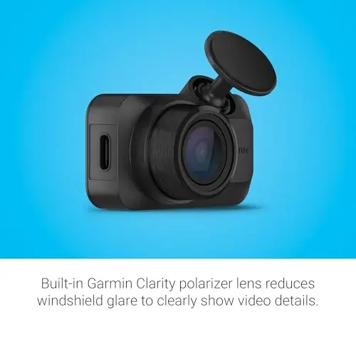 Garmin Dash Cam™ Mini 3, Ultracompact 1080p HD Dash Cam, 140 darajali ko'rish maydoni, o'rnatilgan Clarity™ Polarizer, ovozli boshqaruv, avtomatik yozuv - 4