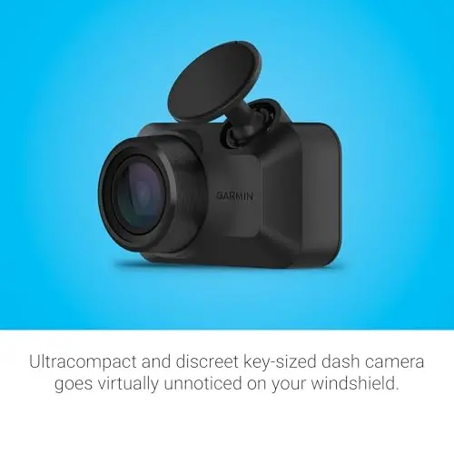 Garmin Dash Cam™ Mini 3, Ultracompact 1080p HD Dash Cam, 140 darajali ko'rish maydoni, o'rnatilgan Clarity™ Polarizer, ovozli boshqaruv, avtomatik yozuv - 5