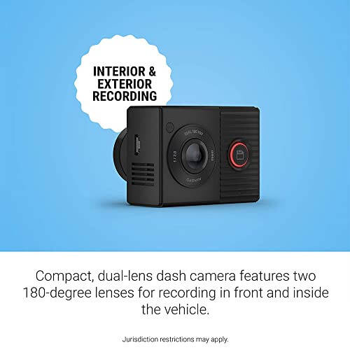 Garmin Dash Cam Tandem, Front and Rear Dual-Lens Dash Camera with Interior Night Vision, Two 180-degree Lenses, Front-Facing Lens with 1440p, Interior-Facing Lens with 720p - 6