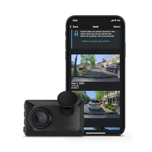 Garmin Dash Cam™ X110, Compact 1080p HD Dash Cam with a 140-degree Field of View, Built in Clarity™ Polarizer, Voice Controlled, GPS, 2.4” Display, Automatic Recording - 1