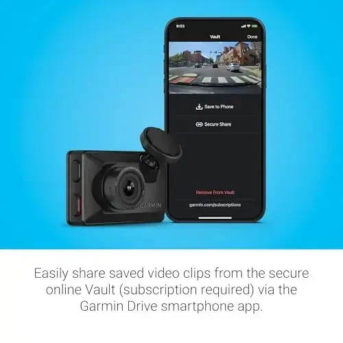 Garmin Dash Cam™ X310, ixcham 4k Ultra HD sensorli boshqaruv paneli kamerasi, 140 graduslik ko'rish maydoni, o'rnatilgan Clarity™ polarizatori, ovozli boshqaruv, GPS, 2.4” displey, avtomatik yozuv - 6