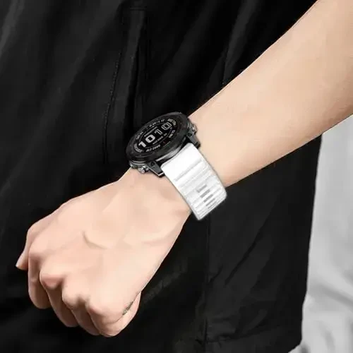 Silicone Band for Garmin Enduro 3 2/Fenix 8 pro/tactix 8 AMOLED 51mm/Fenix 7X/6X pro sapphire solar/5X plus, 26mm Quickfit Sprot Watch Strap Replacement for Descent Mk2i/3i/epix Pro/quatix 8 51mm - 4