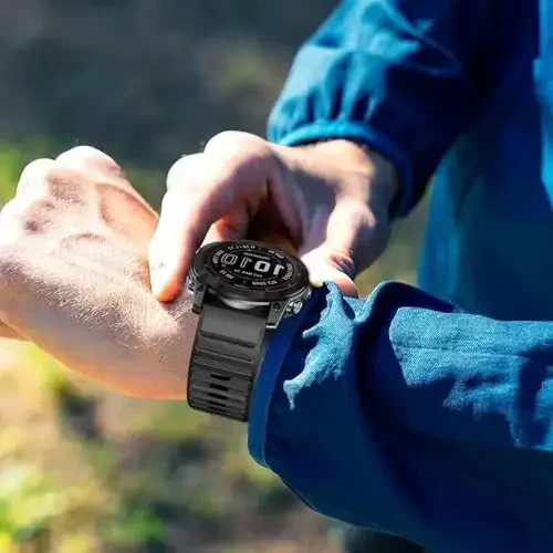 Garmin Enduro 3 2/Fenix 8/tactix 8 AMOLED 51mm/Fenix 7X/6X, 26mm Quickfit Sprot Watch Strap uchun silikon tasma Fenix 7X pro sapphire solar/6X pro/5X/5X plus/epix Pro/Descent Mk2i uchun almashtirish - 4