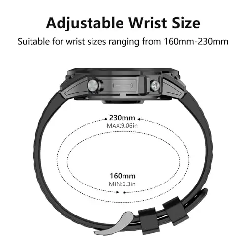 Silicone Band for Garmin Enduro 3 2/Fenix 8/tactix 8 AMOLED 51mm/Fenix 7X/6X, 26mm Quickfit Sprot Watch Strap Replacement for Fenix 7X pro sapphire solar/6X pro/5X/5X plus/epix Pro/Descent Mk2i - 2