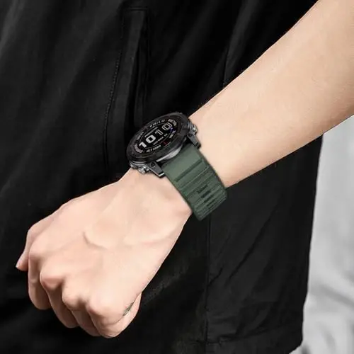 Silicone Band for Garmin Enduro 3 2/Fenix 8 pro/tactix 8 AMOLED 51mm/Fenix 7X/6X pro sapphire solar/5X plus, 26mm Quickfit Sprot Watch Strap Replacement for Descent Mk2i/3i/epix Pro/quatix 8 51mm - 4