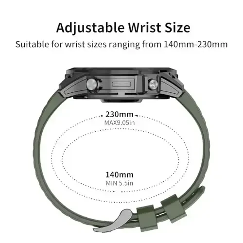 Silicone Band for Garmin Enduro 3 2/Fenix 8 pro/tactix 8 AMOLED 51mm/Fenix 7X/6X pro sapphire solar/5X plus, 26mm Quickfit Sprot Watch Strap Replacement for Descent Mk2i/3i/epix Pro/quatix 8 51mm - MDBBLBM (1)