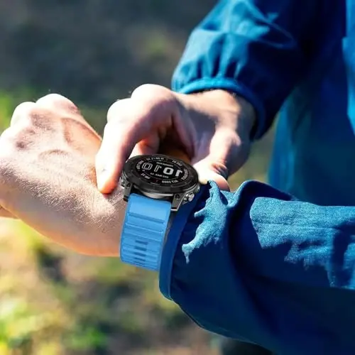 Silicone Band for Garmin Enduro 3 2/Fenix 8/tactix 8 AMOLED 51mm/Fenix 7X/6X, 26mm Quickfit Sprot Watch Strap Replacement for Fenix 7X pro sapphire solar/6X pro/5X/5X plus/epix Pro/Descent Mk2i - 5