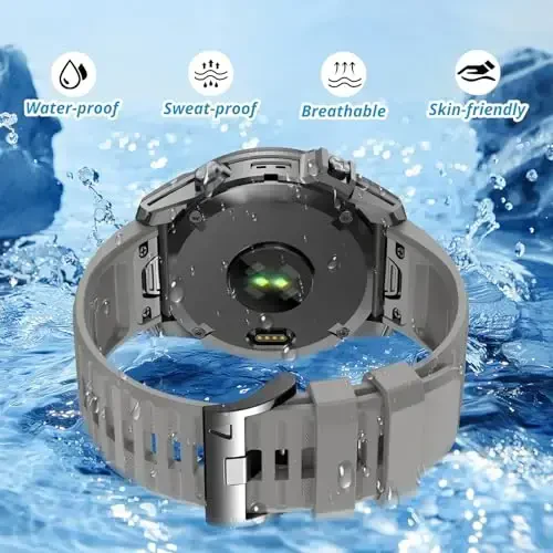 Garmin Enduro 3 2/Fenix 8/tactix 8 AMOLED 51mm/Fenix 7X/6X uchun silikon tasma, 26mm Quickfit Sprot Watch Fenix 7X pro sapphire solar/6X pro/5X/5X plus/epix Pro/Descent Mk2i uchun almashtirish - 3