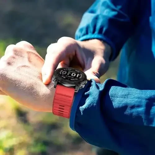 Garmin Enduro 3 2/Fenix 8/tactix 8 AMOLED 51mm/Fenix 7X/6X uchun silikon tasma, 26mm Quickfit Sprot Watch Fenix 7X pro sapphire solar/6X pro/5X/5X plus/epix Pro/Descent Mk2i uchun almashtirish - 5