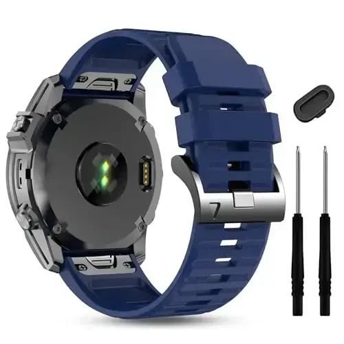 Garmin Enduro 3 2/Fenix 8/tactix 8 AMOLED 51mm/Fenix 7X/6X uchun silikon tasma, 26mm Quickfit Sprot Watch Fenix 7X pro sapphire solar/6X pro/5X/5X plus/epix Pro/Descent Mk2i uchun tasmalar - 1