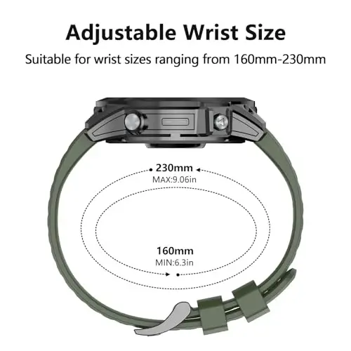 Silicone Band for Garmin Enduro 3 2/Fenix 8 pro/tactix 8 AMOLED 51mm/Fenix 7X/6X pro sapphire solar/5X plus, 26mm Quickfit Sprot Watch Strap Replacement for Descent Mk2i/3i/epix Pro/quatix 8 51mm - 3
