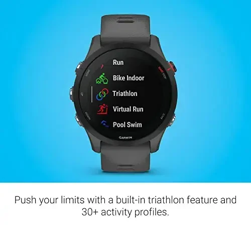 Garmin Forerunner® 255, GPS bilan ishlaydigan aqlli soat, ilg'or tahlillar, uzoq muddatli batareya, to'q kulrang - 5