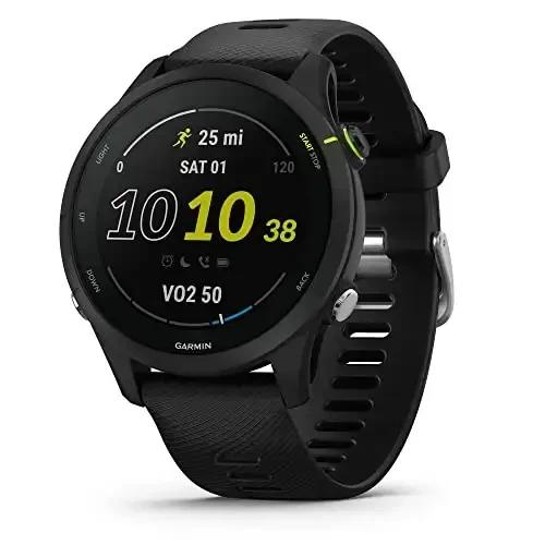Garmin Forerunner® 255 Music, GPS Running Smartwatch with Music, Advanced Insights, Long-Lasting Battery, Black - 010-02641-20 