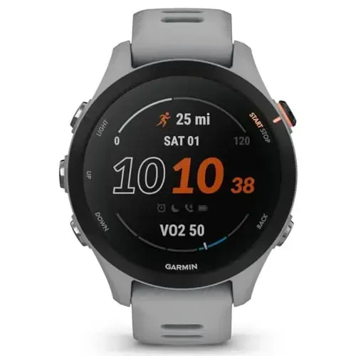 Garmin Forerunner® 255S, Kichikroq GPS yugurish smart soati, ilg'or tushunchalar, uzoq muddatli batareya, порошок Gray - 2