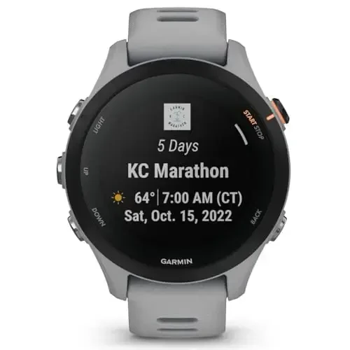Garmin Forerunner® 255S, Kichikroq GPS yugurish smart soati, ilg'or tushunchalar, uzoq muddatli batareya, порошок Gray - 6