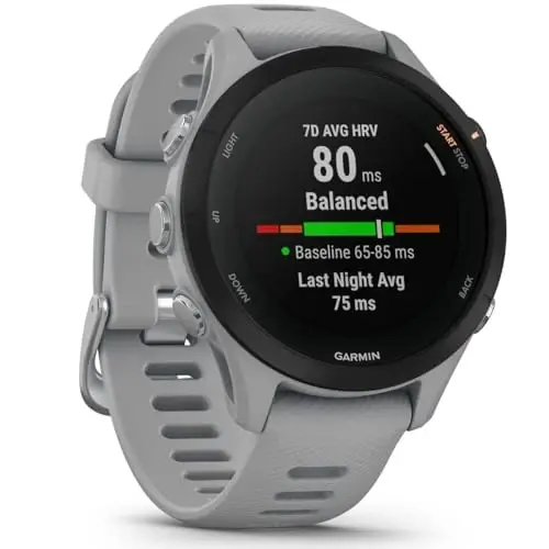 Garmin Forerunner® 255S, Kichikroq GPS yugurish smart soati, ilg'or tushunchalar, uzoq muddatli batareya, порошок Gray - 3
