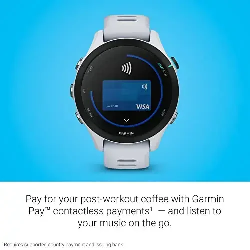 Garmin Forerunner® 255S Music, Musiqa bilan kichikroq GPS yugurish smart soati, ilg‘or tushunchalar, uzoq muddatli batareya, Whitestone - 5