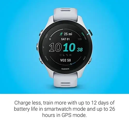 Garmin Forerunner® 255S Music, Smaller GPS Running Smartwatch with Music, Advanced Insights, Long-Lasting Battery, Whitestone - 3