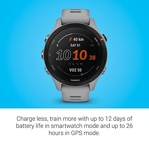 Garmin Forerunner® 255S, Smaller GPS Running Smartwatch, Advanced Insights, Long-Lasting Battery, Powder Gray, 41 MM - 3