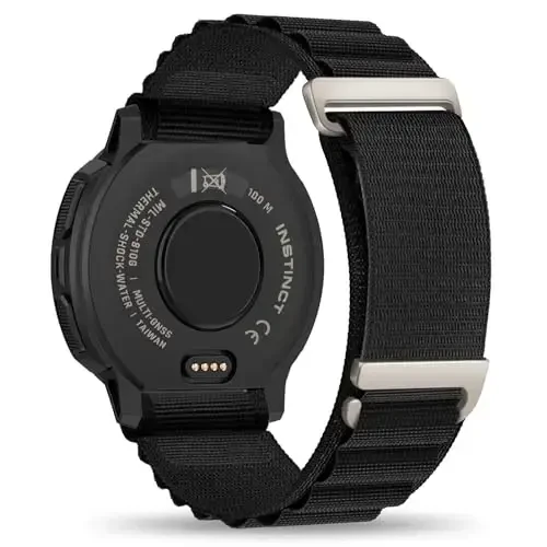 Garmin Instinct 2 Solar, 22mm ga mos keladigan Bolesi Alpine Loop Naylon soat tasmasi. Yumshoq, nafas oluvchi, sozlanuvchi, C-ilyqasi bilan sportga almashtirish tasmasi. Instinct Solar/Tactical/Esports/Tide erkaklar va ayollar uchun. - 1