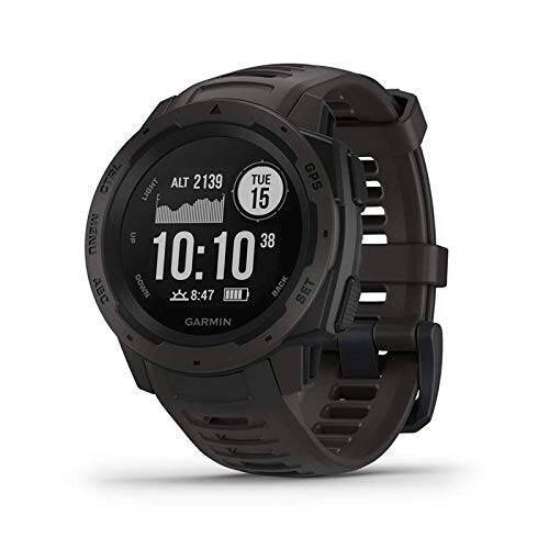 Garmin Instinct, Прочные наручные часы для активного отдыха с GPS, функциями Glonass и Galileo, мониторингом сердечного ритма и 3-осевым компасом, Графитовый - 1