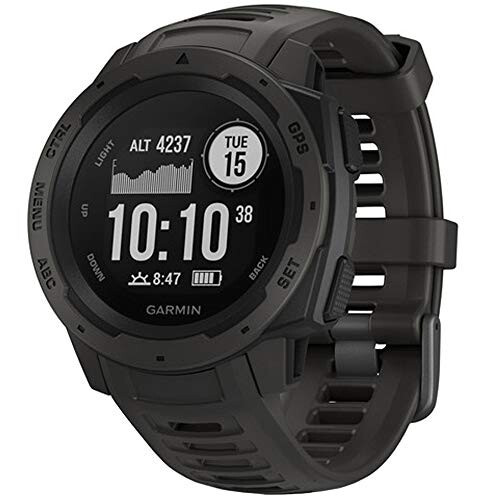 Garmin Instinct, Прочные наручные часы для активного отдыха с GPS, функциями Glonass и Galileo, мониторингом сердечного ритма и 3-осевым компасом, Графитовый - 2