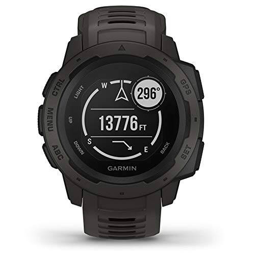 Garmin Instinct, Прочные наручные часы для активного отдыха с GPS, функциями Glonass и Galileo, мониторингом сердечного ритма и 3-осевым компасом, Графитовый - 3