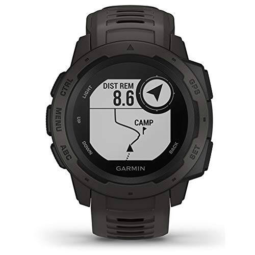 Garmin Instinct, Прочные наручные часы для активного отдыха с GPS, функциями Glonass и Galileo, мониторингом сердечного ритма и 3-осевым компасом, Графитовый - 5